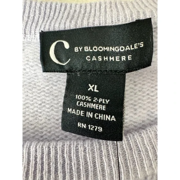 CASHMERE Sweater Serenity Blue Cashmere  XL - Picture 6 of 7